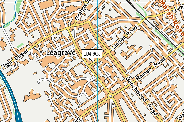 LU4 9GJ map - OS VectorMap District (Ordnance Survey)
