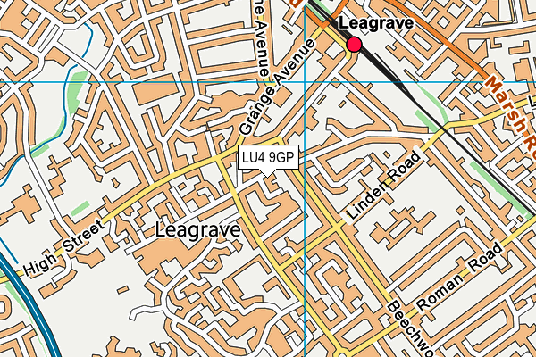 LU4 9GP map - OS VectorMap District (Ordnance Survey)
