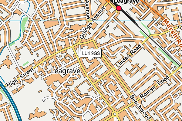 LU4 9GS map - OS VectorMap District (Ordnance Survey)