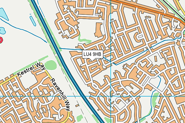 LU4 9HB map - OS VectorMap District (Ordnance Survey)