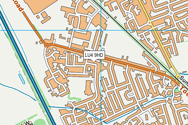 LU4 9HD map - OS VectorMap District (Ordnance Survey)