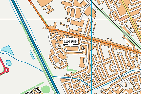 LU4 9HF map - OS VectorMap District (Ordnance Survey)