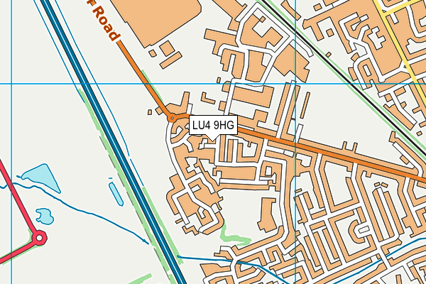 LU4 9HG map - OS VectorMap District (Ordnance Survey)