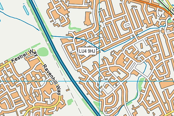 LU4 9HJ map - OS VectorMap District (Ordnance Survey)