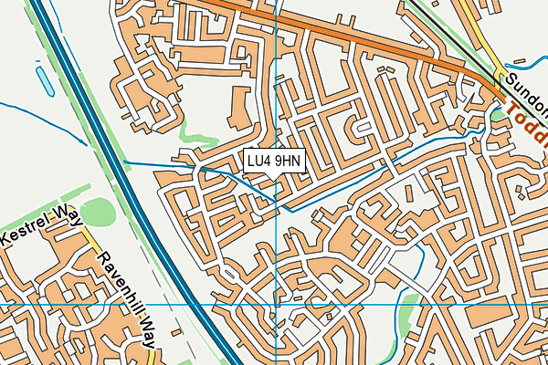 LU4 9HN map - OS VectorMap District (Ordnance Survey)