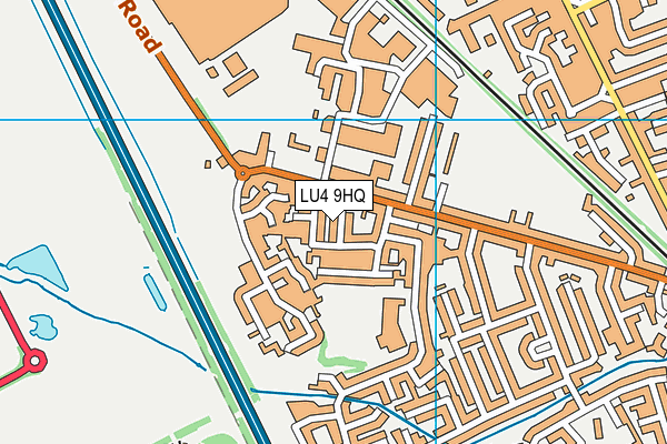 LU4 9HQ map - OS VectorMap District (Ordnance Survey)