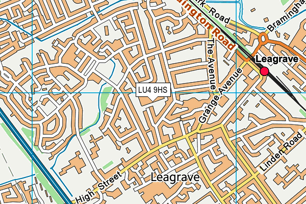 LU4 9HS map - OS VectorMap District (Ordnance Survey)