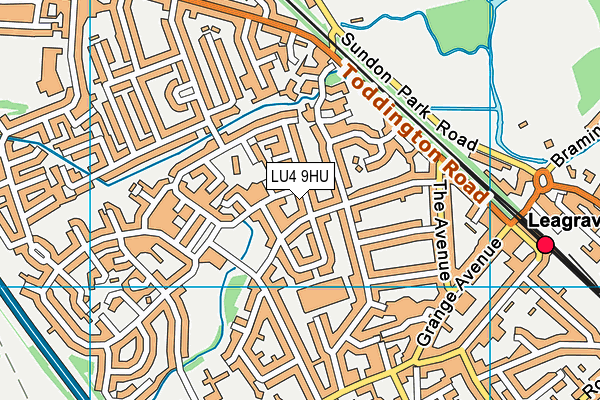 LU4 9HU map - OS VectorMap District (Ordnance Survey)