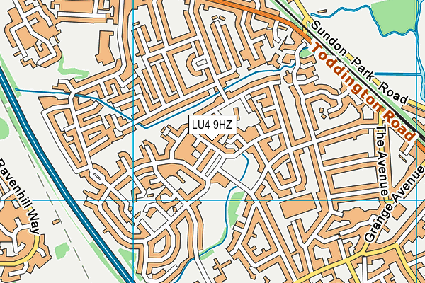 LU4 9HZ map - OS VectorMap District (Ordnance Survey)