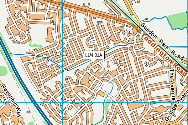 LU4 9JA map - OS VectorMap District (Ordnance Survey)