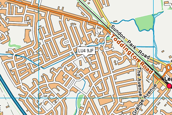 LU4 9JF map - OS VectorMap District (Ordnance Survey)