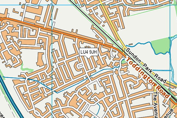 LU4 9JH map - OS VectorMap District (Ordnance Survey)