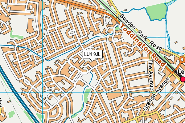 The Gill Blowers Nursery School map (LU4 9JL) - OS VectorMap District (Ordnance Survey)