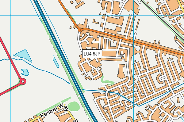 LU4 9JP map - OS VectorMap District (Ordnance Survey)