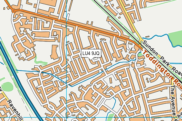 LU4 9JQ map - OS VectorMap District (Ordnance Survey)