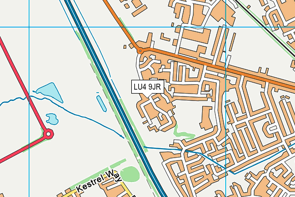 LU4 9JR map - OS VectorMap District (Ordnance Survey)