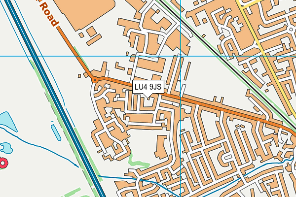 LU4 9JS map - OS VectorMap District (Ordnance Survey)