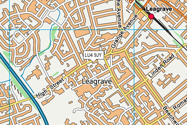 King's House Moorlands map (LU4 9JY) - OS VectorMap District (Ordnance Survey)