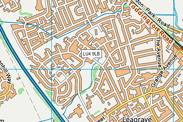 LU4 9LB map - OS VectorMap District (Ordnance Survey)