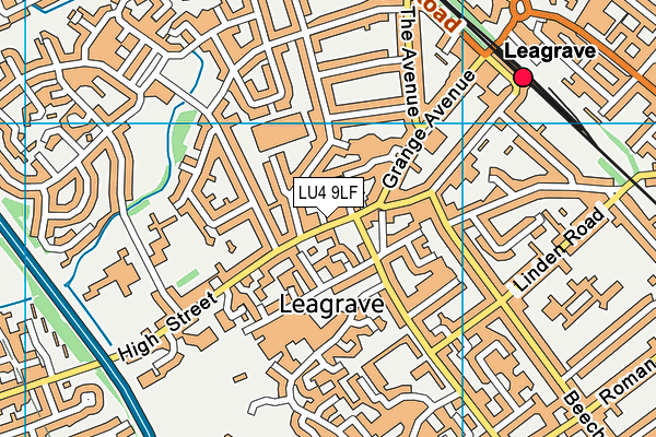 LU4 9LF map - OS VectorMap District (Ordnance Survey)