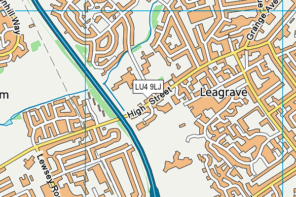 LU4 9LJ map - OS VectorMap District (Ordnance Survey)