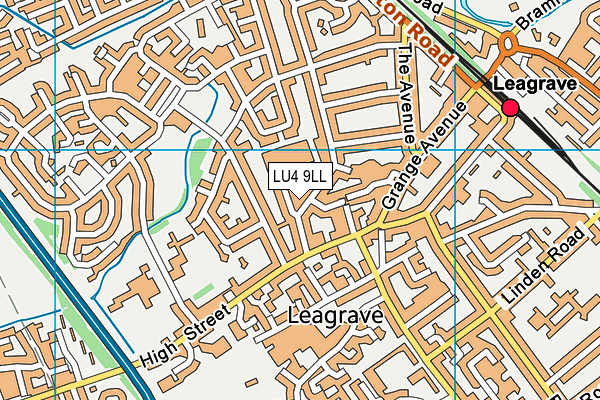 LU4 9LL map - OS VectorMap District (Ordnance Survey)