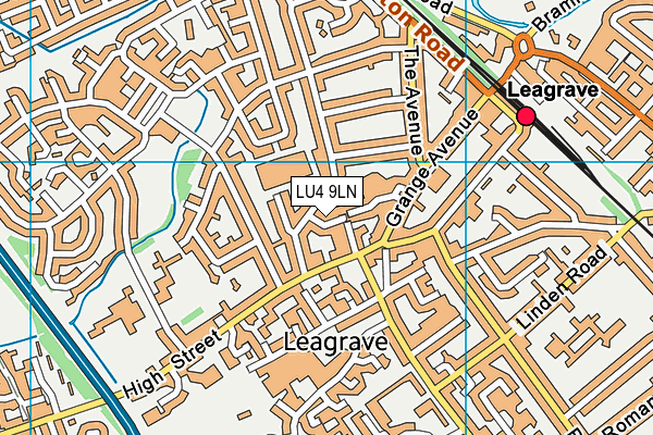 LU4 9LN map - OS VectorMap District (Ordnance Survey)