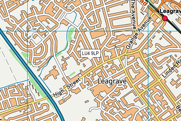 LU4 9LP map - OS VectorMap District (Ordnance Survey)