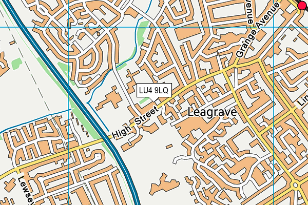 LU4 9LQ map - OS VectorMap District (Ordnance Survey)