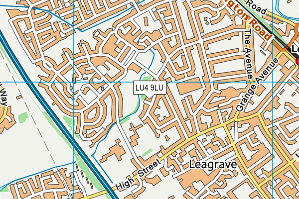 LU4 9LU map - OS VectorMap District (Ordnance Survey)