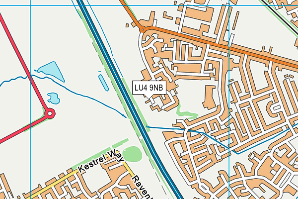LU4 9NB map - OS VectorMap District (Ordnance Survey)