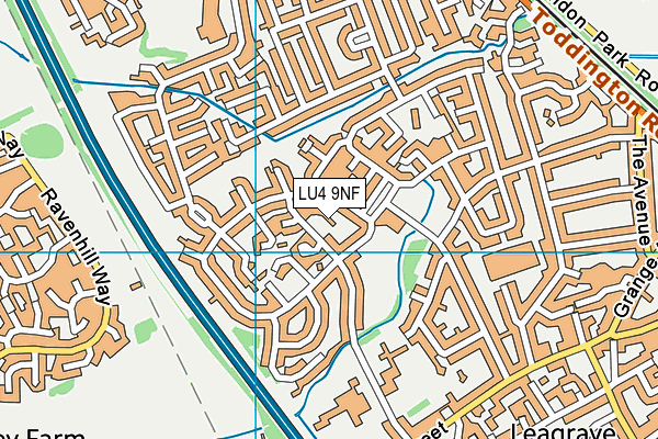 LU4 9NF map - OS VectorMap District (Ordnance Survey)
