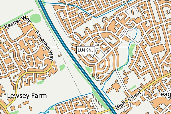 LU4 9NJ map - OS VectorMap District (Ordnance Survey)