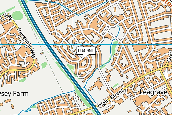LU4 9NL map - OS VectorMap District (Ordnance Survey)