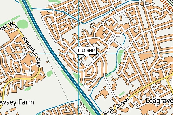 LU4 9NP map - OS VectorMap District (Ordnance Survey)