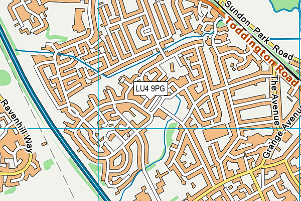 LU4 9PG map - OS VectorMap District (Ordnance Survey)