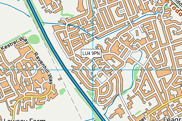 LU4 9PN map - OS VectorMap District (Ordnance Survey)