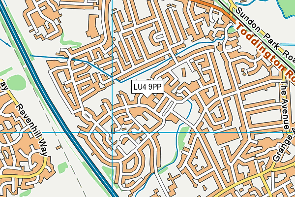 LU4 9PP map - OS VectorMap District (Ordnance Survey)