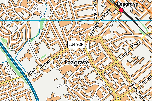 LU4 9QN map - OS VectorMap District (Ordnance Survey)