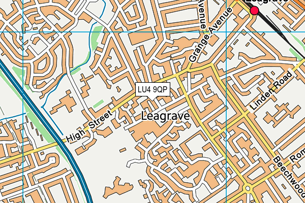 LU4 9QP map - OS VectorMap District (Ordnance Survey)