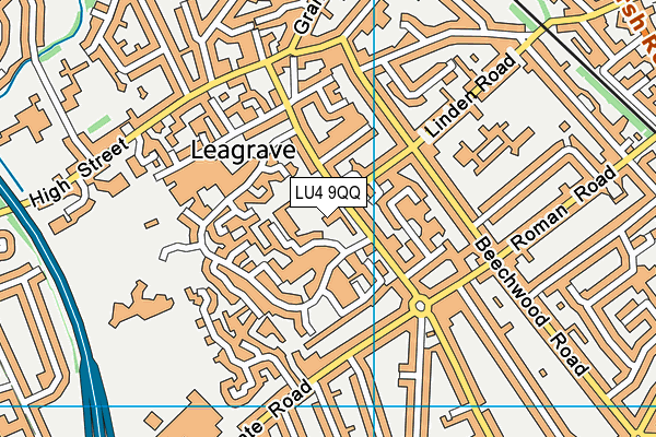 LU4 9QQ map - OS VectorMap District (Ordnance Survey)