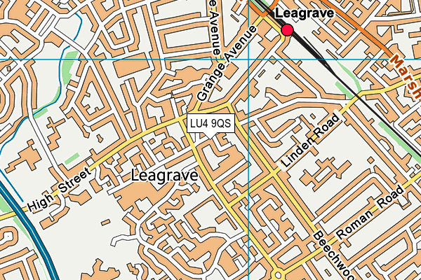 LU4 9QS map - OS VectorMap District (Ordnance Survey)