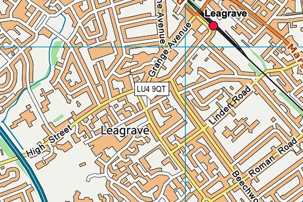 LU4 9QT map - OS VectorMap District (Ordnance Survey)