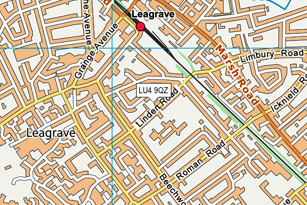 LU4 9QZ map - OS VectorMap District (Ordnance Survey)