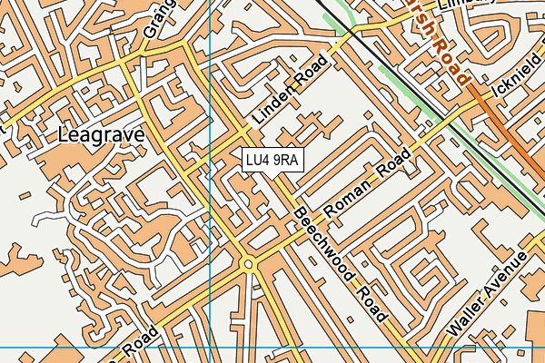 LU4 9RA map - OS VectorMap District (Ordnance Survey)