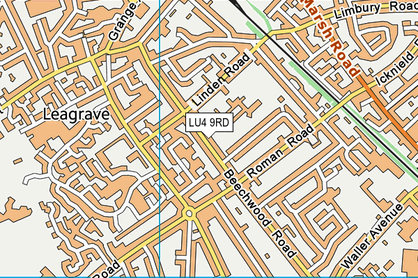 LU4 9RD map - OS VectorMap District (Ordnance Survey)