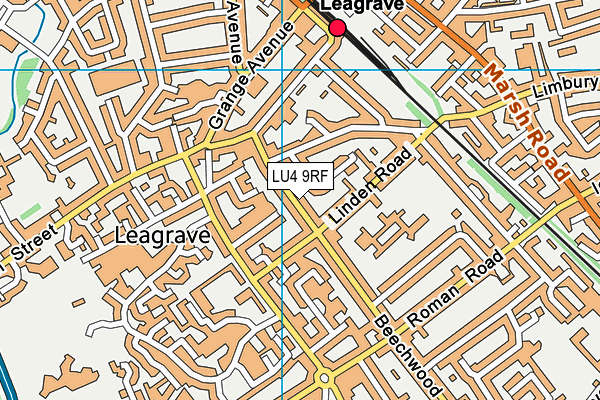 LU4 9RF map - OS VectorMap District (Ordnance Survey)