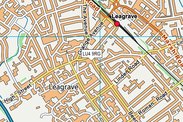 LU4 9RG map - OS VectorMap District (Ordnance Survey)