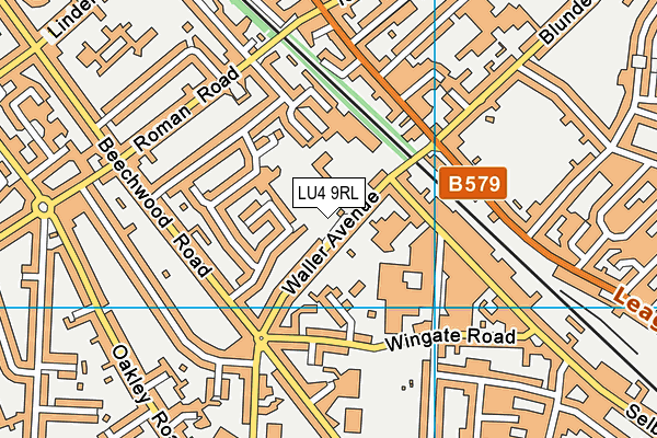 LU4 9RL map - OS VectorMap District (Ordnance Survey)