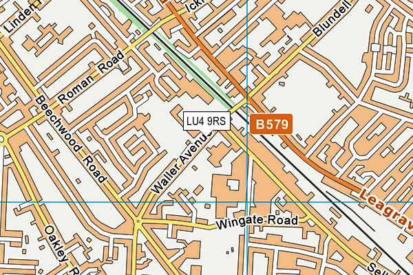 LU4 9RS map - OS VectorMap District (Ordnance Survey)